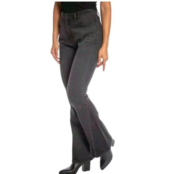 NWT Juicy Couture Black Wash High Rise Malibu Stretch Flare Jeans Size 24 - Picture 3 of 8